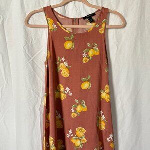 Short, pink, lemon dress